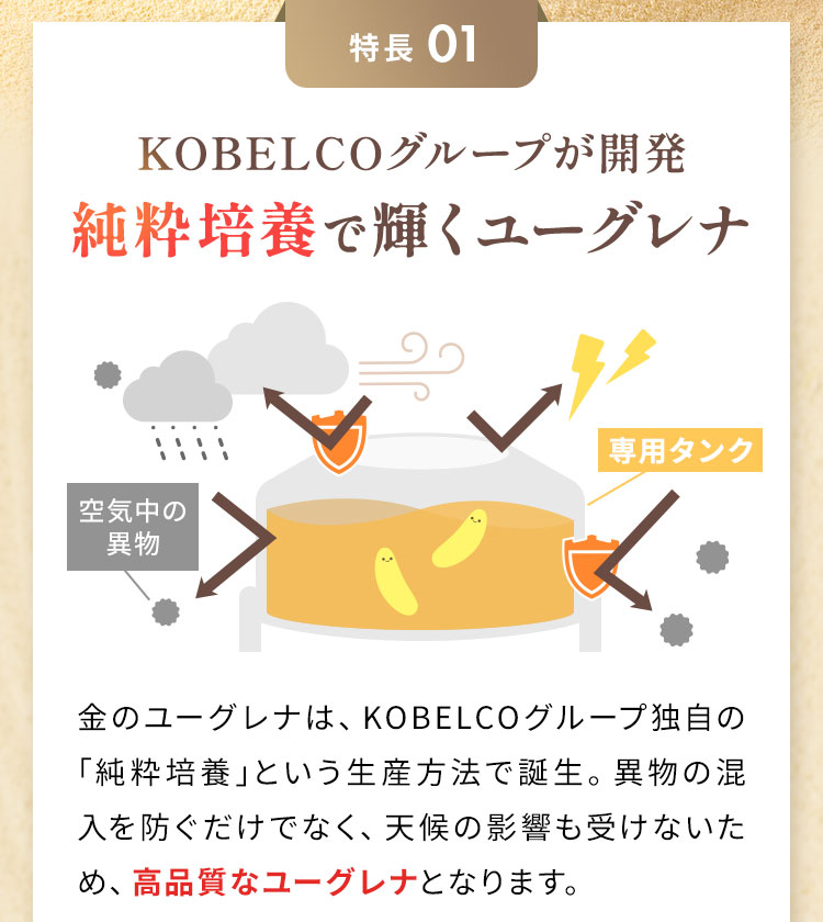 KOBELCOグループが開発純粋培養で輝くユーグレナ